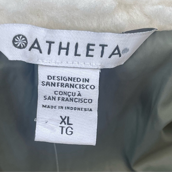 Athleta Quilted Sherpa Fleece Hybrid Jacket XL Sage Green Gorpcore, Quiet Luxury - Picture 7 of 16